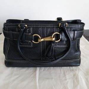 Coach Black Pebbled Leather Handbag